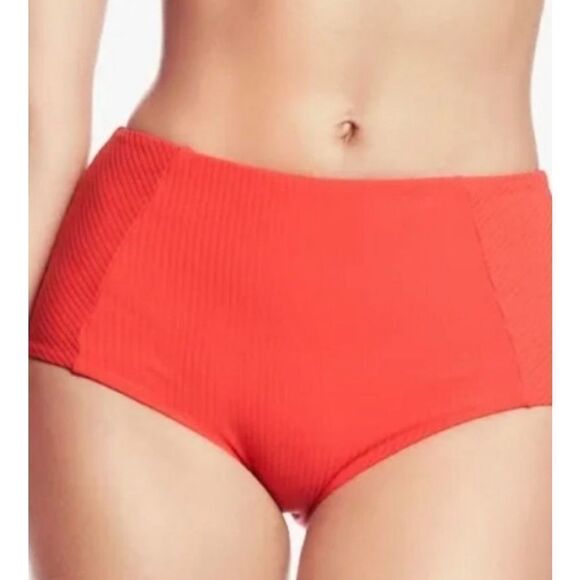 Maaji Women's Lil Grom Cayenne Red Bardot Reversible Full Bikini Bottom size sma - Picture 4 of 7